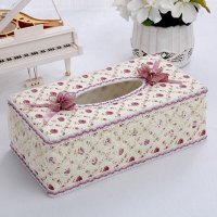 半个许仙田园布艺蕾丝边纸巾盒抽纸盒卫生间纸抽盒车用多用方形纸巾盒家居客厅茶几桌面纸巾收纳盒 绿野仙踪大盒