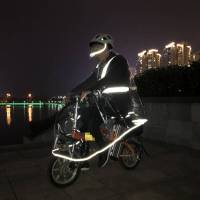 全透明反光代驾雨披代驾司机专用雨衣防风飘防暴雨雨披头盔式雨披