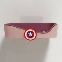 创意可爱香皂肥皂盒卡通卫生间强力吸盘免打孔沥水皂架吸壁壁挂式 Kitty头款