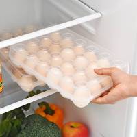 大容量可叠加鸡蛋盒24格鸡蛋收纳盒 冰箱鸡蛋保鲜盒 鸡蛋托 三个可叠加