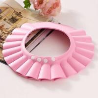 宝宝洗头帽防水护耳小孩洗澡帽可调节婴儿幼儿洗发帽儿童浴帽 粉色