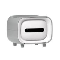 简约北欧ins可爱卷纸抽纸盒桌面纸巾盒家用客厅创意遥控器收纳盒 磁吸桌面收纳盒[经典灰]