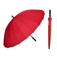 雨伞长柄伞男士24骨加大双人伞复古超大号商务伞个性长伞定制LOGO 红色