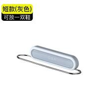 拖鞋架浴室免打孔卫生间墙壁挂式厕所鞋子收纳壁挂墙上置物架 简约灰加长款2个装