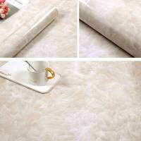 厨房防油贴纸加厚大理石贴纸厨房墙纸自粘壁纸防水防油耐高温灶台 汉白玉80厘米*5米