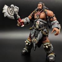 6寸魔兽世界争霸电影版杜隆坦 奥格瑞姆摆件玩具可动人偶模型 F2魔兽杜隆坦+王者之剑