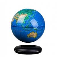 客厅摆件家居创意 磁悬浮地球仪发光自转老板办公室桌面摆件朋友开业乔迁 8寸黑底蓝色球【地球仪】