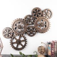 loft创意连体墙饰 美式复古齿轮壁挂 酒吧餐厅壁饰墙面装饰挂件 金色