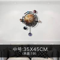 时来运转 北欧餐厅钟表客厅挂表个性创意时钟轻奢艺术挂钟简约家用时尚挂墙 太阳系钟加大号:80*32cm