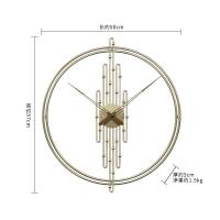 时来运转 钟表挂钟客厅静音创意挂表家用钟饰时尚大气钟表简约轻奢北欧时钟 极简双环大款直径65*72
