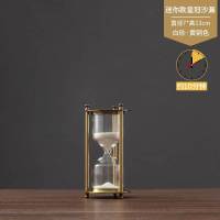 沙漏计时器北欧现代轻奢创意个性办公室桌面小摆件客厅家居装饰品 大号圆形紫砂沙漏60分钟