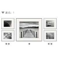 现代简约黑白极简组合装饰画摄影艺术照片墙挂画客厅背景墙大壁画 款式1(FZ-40) 金属外框+有机玻璃+卡纸