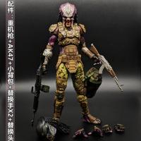铁血战士异形狗AVP元祖长老独狼 可动人偶电影摆件模型车载玩具公仔 生日 2019陆战铁血(豪华版)