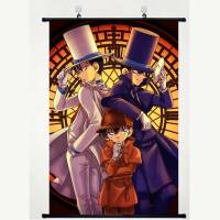 名侦探柯南 工藤新一/毛利兰新兰 基德灰原哀动漫卷轴挂画海报 B款 油画布60x90CM(厘米)