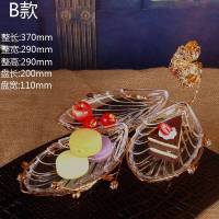 欧式玻璃水果盘创意零食盘现代客厅干果盘点心盘天鹅小吃碟 八头果盘