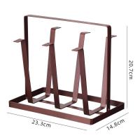 玻璃杯架杯子架创意家用客厅水杯架茶杯架倒挂沥水架收纳架置物架 圆形杯架挂(含370ml*6个杯)
