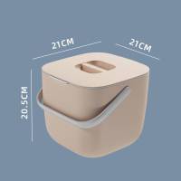 厨余垃圾桶用带盖沥水干湿分离厨房台面桌面分类创意垃圾篮 裸粉[双层]