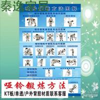 哑铃健身定做图解墙贴纸健身馆贴纸健身挂图健身房宣传海报装饰画 100寸相纸
