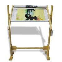 床上绣图通用大号码可调加固台式实木十字绣架子工具刺绣支架棚子