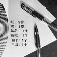 手绘螺旋蚊香画照片手工创意涂鸦绘画人物装饰画情 手绘材料包(三张勾线涂纸) A3尺寸(30.5*42.5cm)木塑白色框