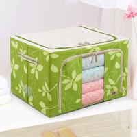 收纳箱牛津布钢架百纳箱衣物整理盒袋衣柜储物箱 [新款]红点 100升[四钢架]