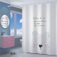 浴室浴帘防水布挂帘卫生间窗帘洗澡间帘淋浴房隔断帘套装免打孔