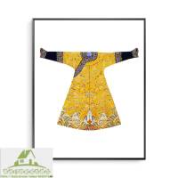 清式龙袍挂画 现代新中式客厅装饰画样板房书房挂画酒店别墅壁画 A 80*100黑色画框单幅价格