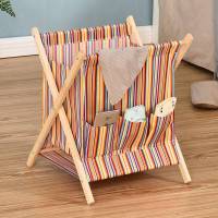 收纳筐布艺衣娄卫生间装衣放换洗衣服大蓝子脏衣篮污衣袋衣物框桶 小号 50cm(碎花)