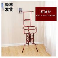 脸盆架三角卫生间浴室老式落地洗脸盆架子单位用铁艺毛巾架子盆架 古韵风仿木（塑料）