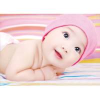 遨赏可爱宝宝海报孕妇备孕漂亮宝宝画图片婴儿海报大胎教照片墙贴 粉红色05