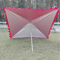 镀锌钢管摆摊遮阳伞中柱长方形大伞斜伞户外沙滩伞帐篷伞雨伞 红色2x3加银胶斜伞