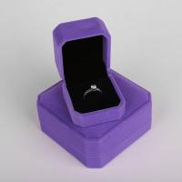 [个]珠宝首饰盒戒指手镯盒绒布饰品收纳吊坠包装盒项链盒子 项链紫色