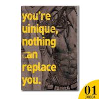 健身房三联无框装饰挂画挂画励志健美肌肉男海报墙壁画墙贴图片 JX004-06 80*120cm大尺寸25mm厚板立体感