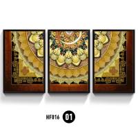 唐卡装饰画民族风挂画客厅餐厅沙发背景墙小众西藏藏族墙面 HF016-01 70cm*100cm单张尺寸D-1#巴西实木黑