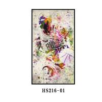 乔丹装饰画球星海报挂画客厅卧室玄关背景墙壁画现代简约 -01 100*180CMC-1#黑色简易框+油画布