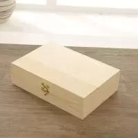 松木盒收纳盒翻盖纯实木礼品盒木质储物盒长方形木盒定制 复古色