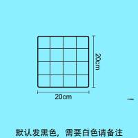 新款娃娃墙上固定装饰收纳架子挂毛绒玩具铁艺网格背景墙少房间卧室 150x100cm黑色网格四片起拍