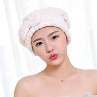 浴巾帽子吸水干发包头斤干发帽吸水女款洗头帽女士浴帽包头巾 米白色