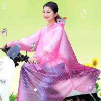 雨衣电动车带袖子单人防水双面罩大帽檐男女士电瓶摩托车有袖雨披