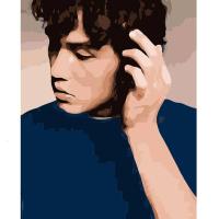 diy数字油画定制人物周杰伦手绘填色卧室客厅装饰画挂画自 周杰伦1 50*65绷内框加厚2.5cm