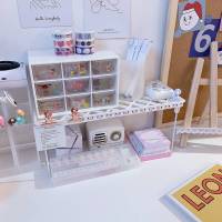 无印风桌面增高架 简约折叠收纳架寝室置物架 大号折叠收纳架送笑脸胶带