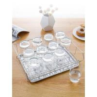 2020新款杯架 家用玻璃水杯置物收纳盒厨房奶茶店带托盘啤酒杯晾晒沥水篮