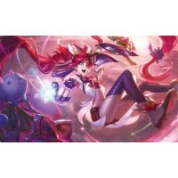 lol海报自粘动漫周边墙纸墙贴壁纸宿舍卧室贴纸网吧网咖装饰壁画玉剑传说原计 魔法少女金克丝 100x60cm(买二送一)