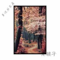放心购 网红竖款风景系列现代装饰画单幅喷绘田园油画客厅卧室挂画 AS15713 80X120