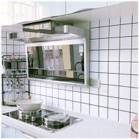 自粘防水耐高温 墙纸厨房防油 贴纸柜灶台用加厚橱柜防油烟贴壁纸 光面斜纹白79厘米宽*5米长