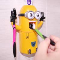 挤牙膏神器单个 小人牙刷架挤牙膏神器刷牙神器儿童可爱卡通单个自动挤牙膏器 [挤牙膏器双眼]
