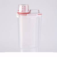 洗衣粉桶收纳桶有盖家用小号罐塑料装洗衣粉的盒子容器专用瓶迷你 红色大号