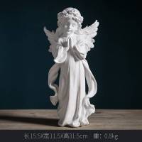北欧复古天使艺术品塑家居饰品石膏像工艺品小摆件 白衣天使组合B(3件)