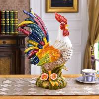 开业家居装饰陶瓷工艺品鸡新居客厅电视柜大公鸡摆件 吉祥大公鸡D3044E