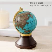 创意复古小摆件 地球仪家居客厅欧式服装店铺餐厅酒柜 咖啡店装饰品 复古地球仪钱罐